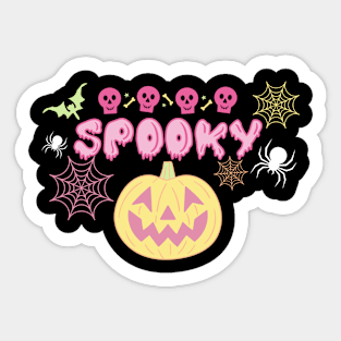 Spooky Pumpkins, Creepy Crawlers, Halloween Lovers, October 31st Sticker